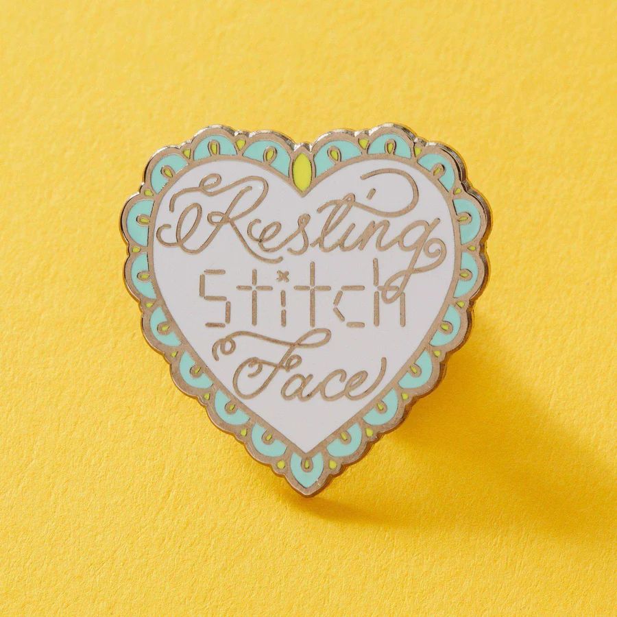 " Resting Stitch Face " Enamel Pin