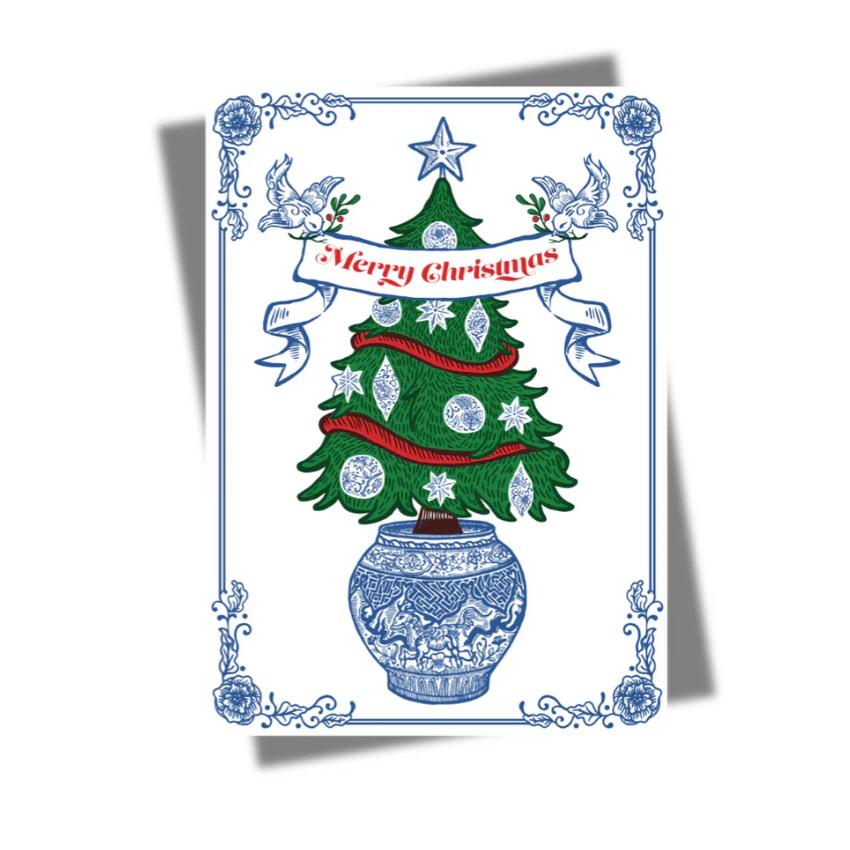 Charity Christmas Card: Hong Kong Ginger Jar Tree (Pack of 10)