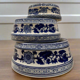 Ceramic Blue & White Pet Bowls