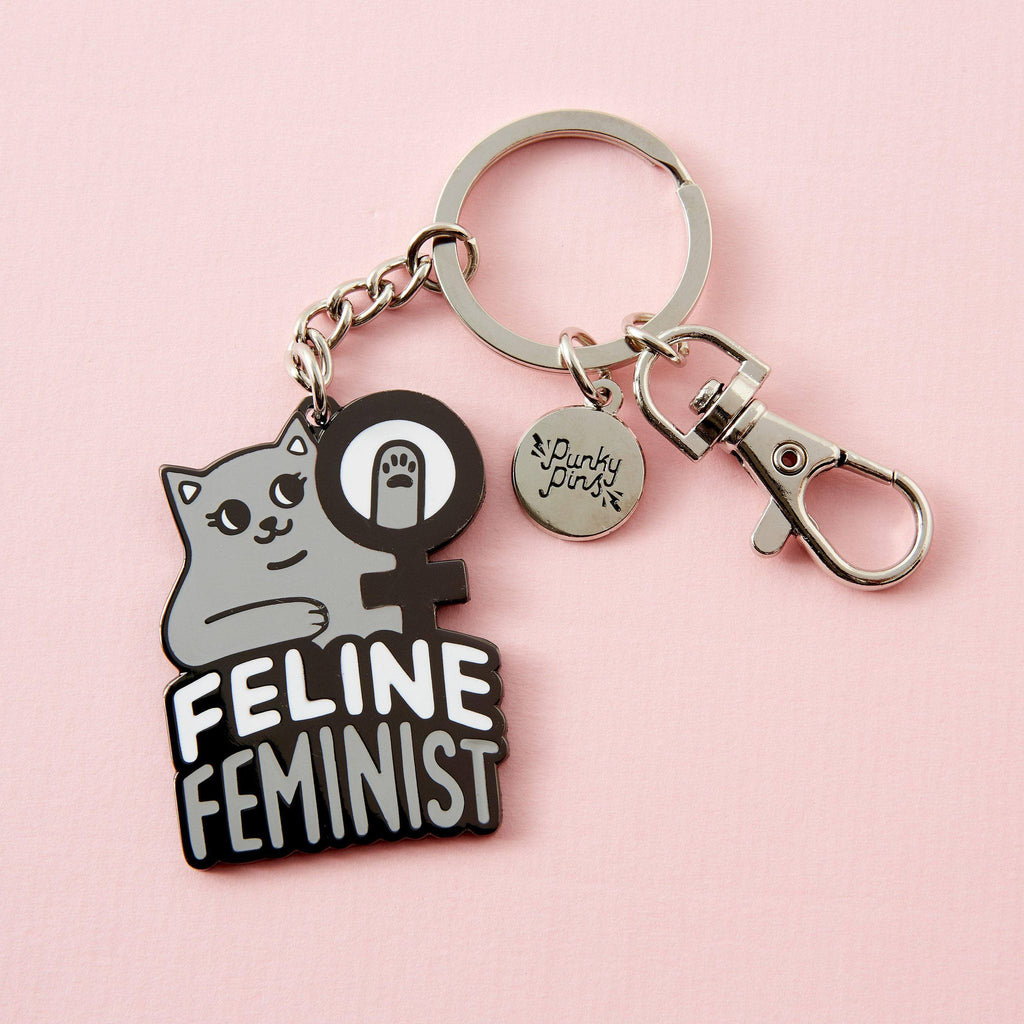 " Feline Feminist " Keyring