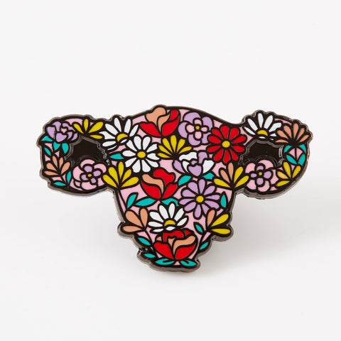 " Floral Uterus " Enamel Pin