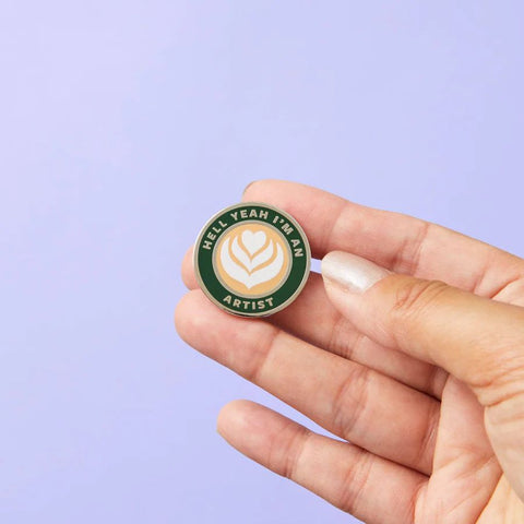 " Coffee Artist " Enamel Pin