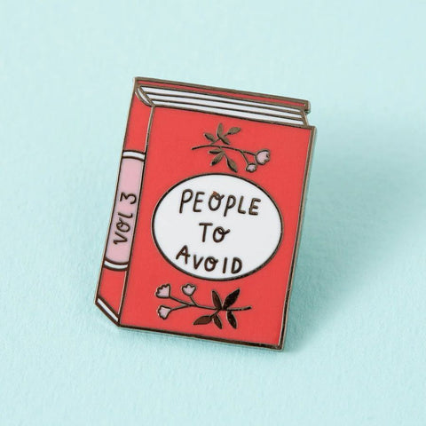 " People To Avoid Book " Enamel Pin