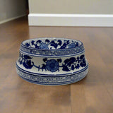 Ceramic Blue & White Pet Bowls