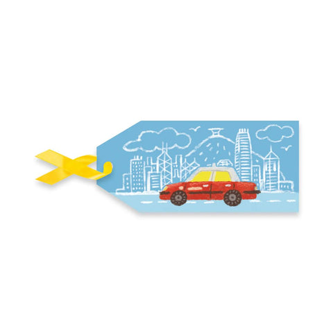 " Hong Kong Red Taxi " Gift Tag