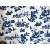 London Toile Tea Towel - Blue