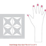 Pinwheels Tile Stencil - Small 6" x 6"