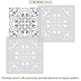 Palladium Tile Stencil - Small 6" x 6"