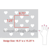 Polka Heart Wall Stencil - Large