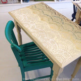 Spanish Lace Scallop Furniture Stencil