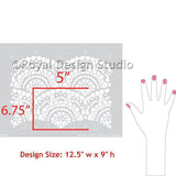 Spanish Lace Scallop Furniture Stencil