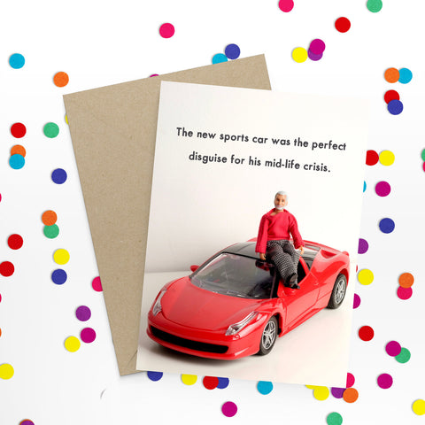 " Sports Car " Greeting Card