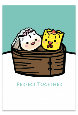 Perfect Together Dumpling Wedding Card