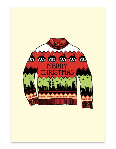 Charity Christmas Card : Ugly Christmas Sweater (Pack of 10)