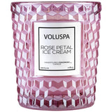 Textured Glass Candle (Rose Collection)