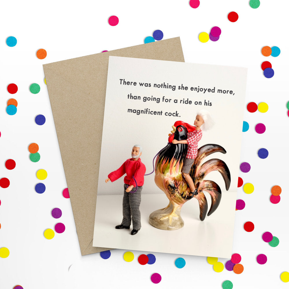 " Cock Ride " Greeting Card