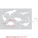 Dinosaurs Wall Stencil