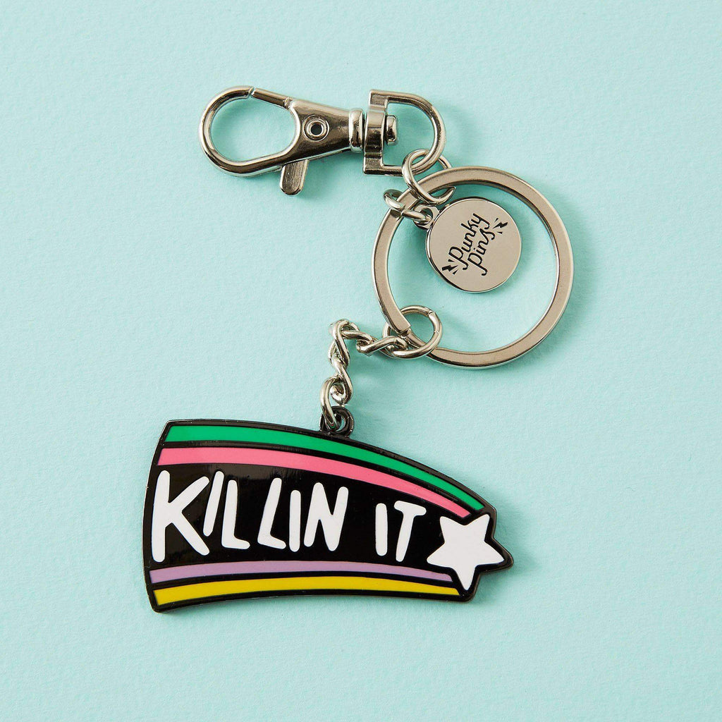 " Killin It Hard " Enamel Keyring