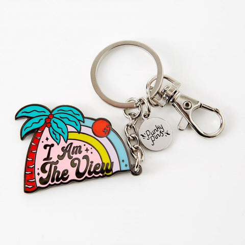 I Am The View Enamel Keyring